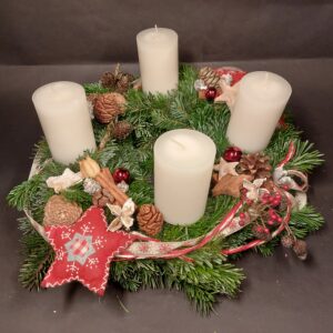 Adventskranz 15 | TK - wollweiß
