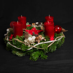 Adventskranz 14 | TK - karmin