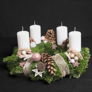 Adventskranz 10 | ST - weiss